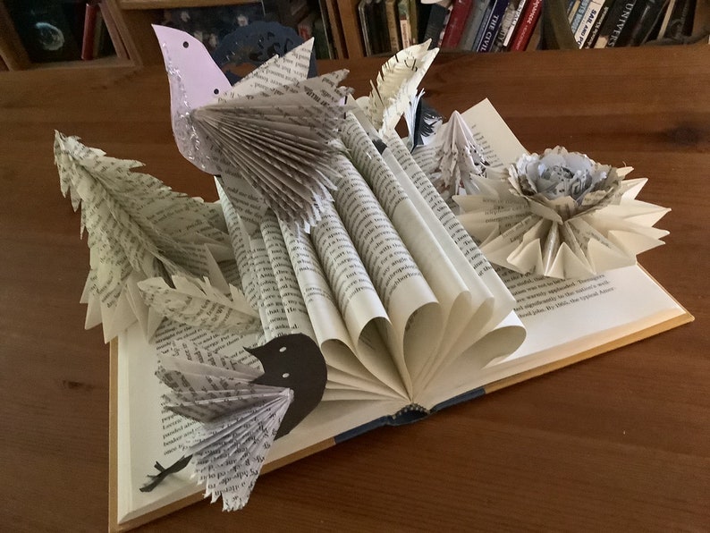 Rustic Book Art Fly Away With Me image 3