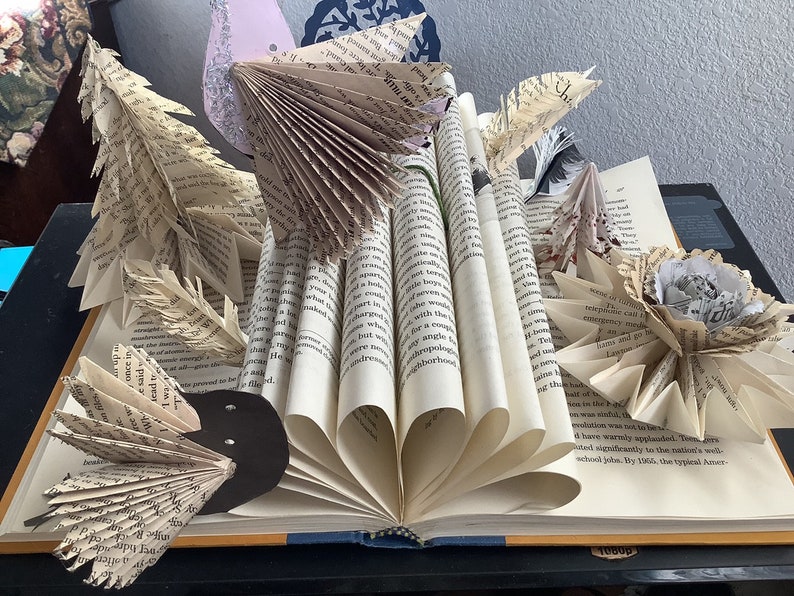 Rustic Book Art Fly Away With Me image 7