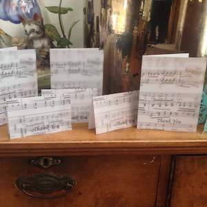 Thank You Cards Sheet Music Theme Set of 12 A Perfect Birthday Gift for Music Teacher or Music Lover image 5