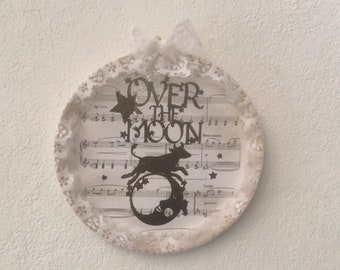 Nursery Rhyme Silhouette of Your Choice for Baby or Childrens Room Over the Moon