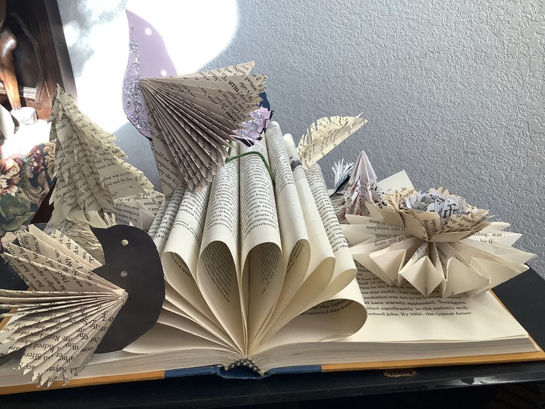 Rustic Book Art Fly Away With Me image 5