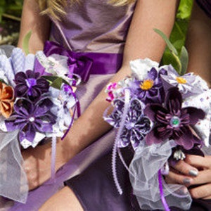 Paper Flower Wedding Bouquet Made to Order 10 Origami Flowers image 1