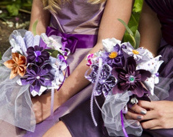 Paper Flower Wedding Bouquet Made to Order 10 Origami Flowers