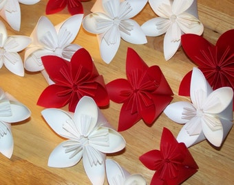 20 Origami Kusudama Paper Flowers Customized without Stems