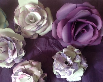 Paper Roses 10 included for Gift Toppers, Placecards, or Cupcake Toppers