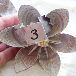 20 Origami Kusudama Place Cards or Table Numbers For Your Wedding Tables 20 Included personalized image 5