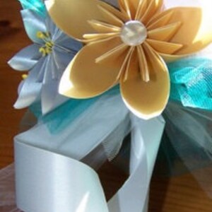 Paper Flower Wedding Bouquet Made to Order 10 Origami Flowers image 3