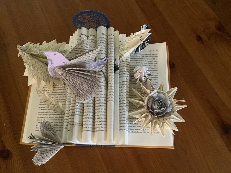 Rustic Book Art Fly Away With Me image 1