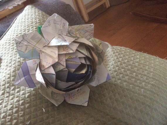 Book Page Origami Lotus Flowers 3 Included Your Custom Choices Available For Gifts Or Decorations