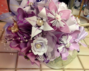 Large Origami Bouquet Plus Lapel Flower