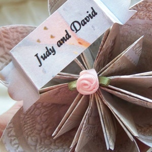 20 Origami Kusudama Place Cards or Table Numbers For Your Wedding Tables 20 Included personalized image 2