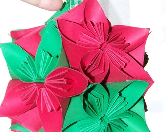 1  Origami Kusudama Seasonal Holiday Ball Christmas Ball Shown in Photos