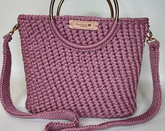 Bolso elegante de crochet para mujer hecho a mano