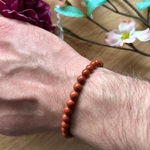 Natural Gemstone Beaded Bracelet - Stretch Bracelet - Handmade - Jewelry - Gift - Jasper