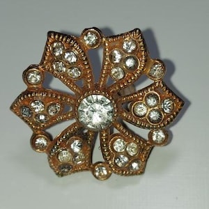 Vintage 1930s Art Deco Rhinestone Brooch