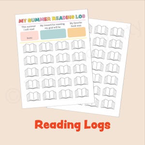 Summer Reading Log Printable | Summer Organizer for Moms | Instant Download PDF