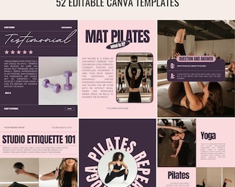Pilates Studio Marketing Kit | Yoga Teacher Instagram Bundle | Boutique Fitness Branding