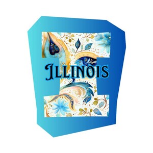 Sticker État de l'Illinois, explorez, collectionnez et affichez la fierté de votre État