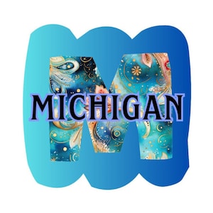 Autocollant Michigan State, autocollants souvenirs fabriqués pour montrer votre amour pour l'État