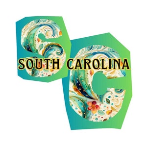 South Carolina-sticker, neem je herinneringen mee onderweg