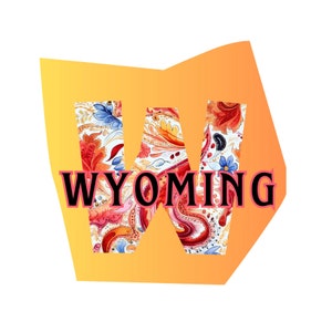 Stickers État du Wyoming, personnalisez votre espace, State Love