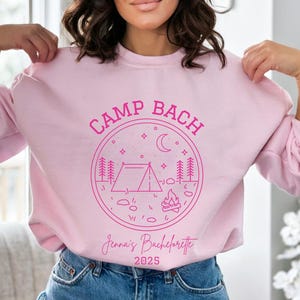 Camp Bach Bachelorette Sweatshirt mit Rundhalsausschnitt, Camping Bachelorette, Benutzerdefiniertes Camp Bachelorette Sweatshirt, Cabin Crew Sweatshirts