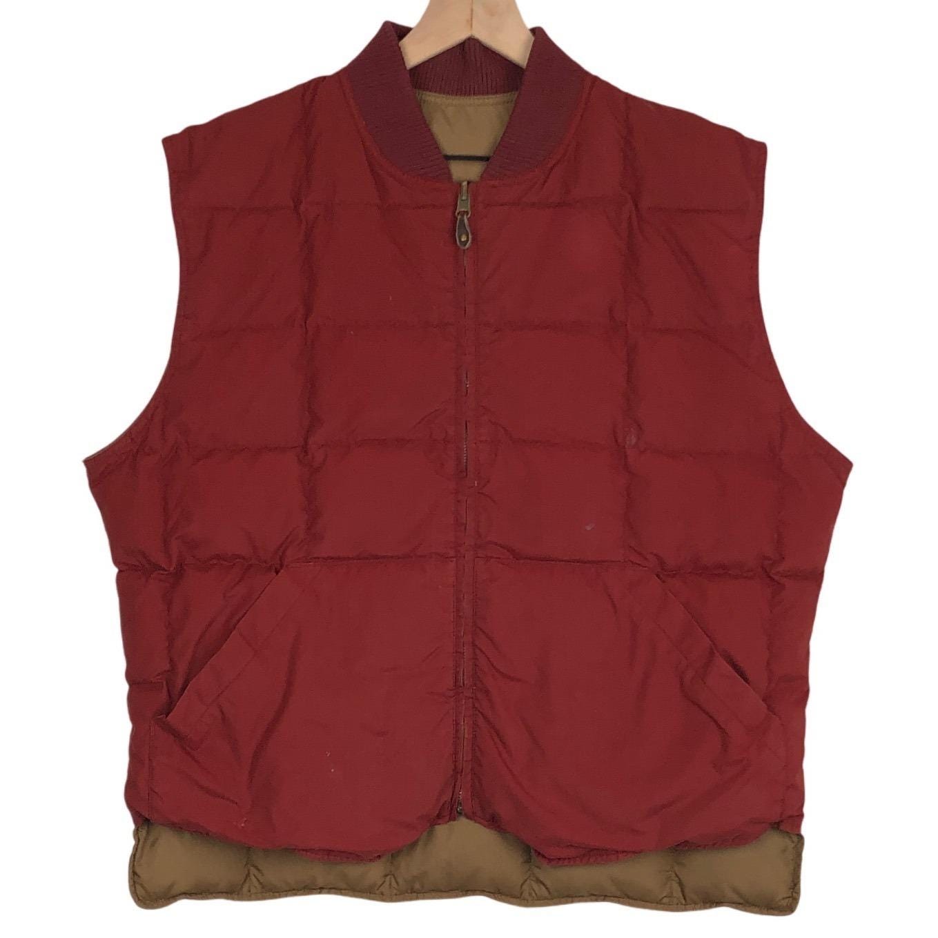 ジャケット・アウター 90s eddie bauer  down vest ivory Vintage 70s 80s Eddie Bauer Down Puffer Vest Mens Size Medium Tan
