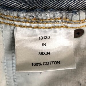 Calça jeans Filson Double Knee Carpenter masculina, tamanho 38x34, azul, perna reta, modelo 10130 imagem 7