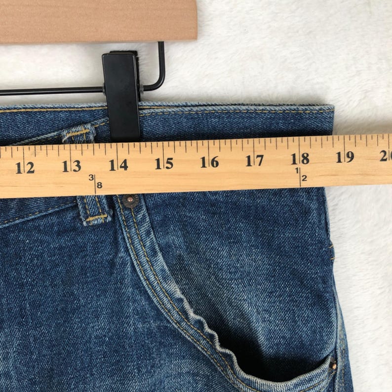 Calça jeans Filson Double Knee Carpenter masculina, tamanho 38x34, azul, perna reta, modelo 10130 imagem 8