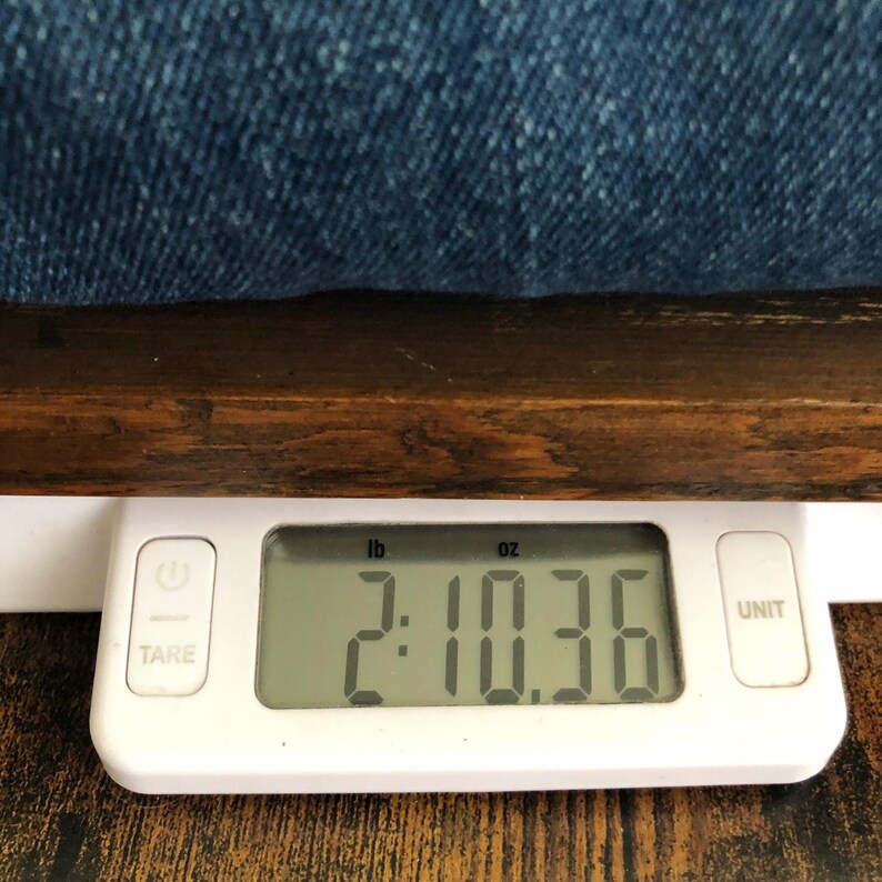 Calça jeans Filson Double Knee Carpenter masculina, tamanho 38x34, azul, perna reta, modelo 10130 imagem 12