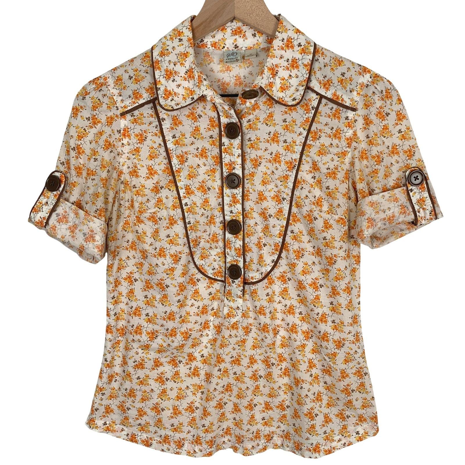 90s Floral Blouse - Etsy