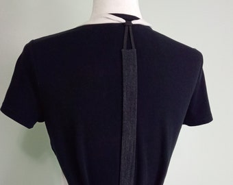 APRON NECK SAVER | Black Denim Jean I Detachable Suspender | Barista Baker Helper | Back Neck Pain Relief | Accessory | Restaurant Waiter