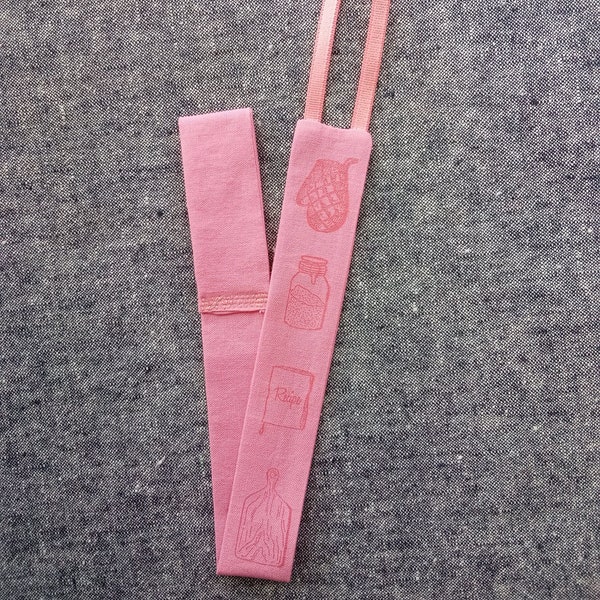 Apron Suspender I APRON NECK SAVER | Pink Hand Stamped I Detachable Suspender | Baker Baking Cooking Helper | Back Neck Strap Pain Relief