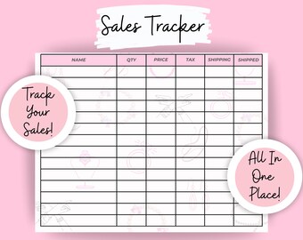 Jewelry Sales Tracker | Printable & Digital Template for Small Business Owners