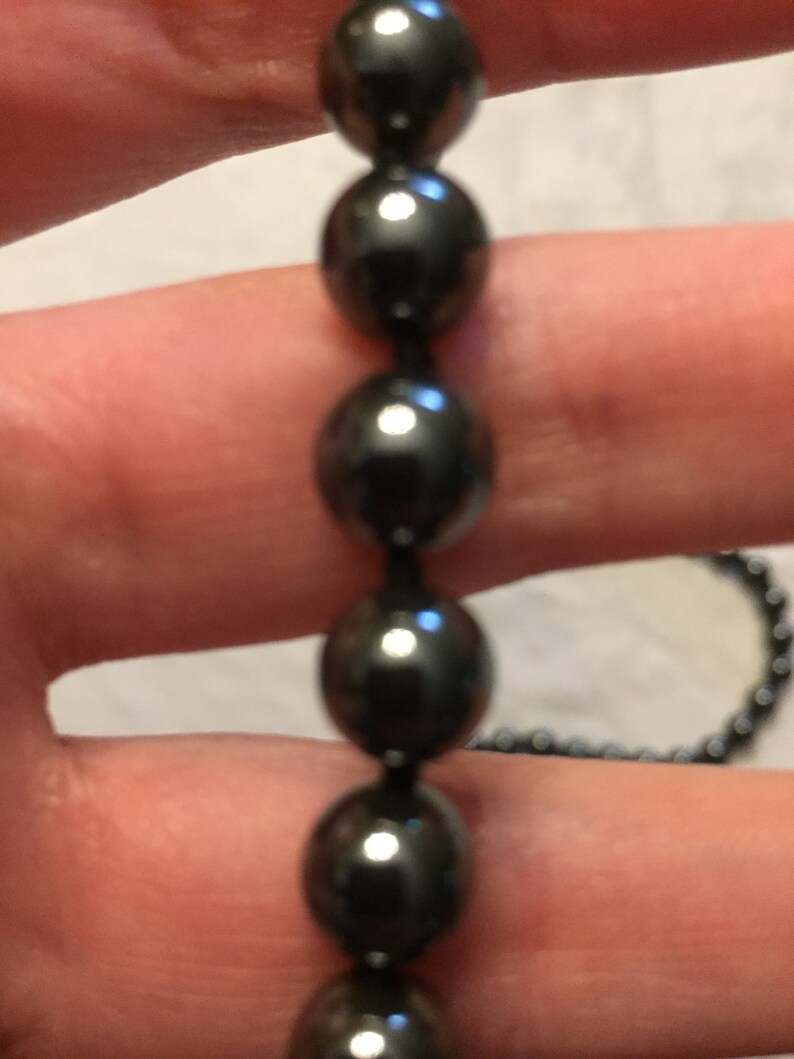 Vintage Glass Bead Multi-facet Necklace Retro Necklace 80s 90s Necklace