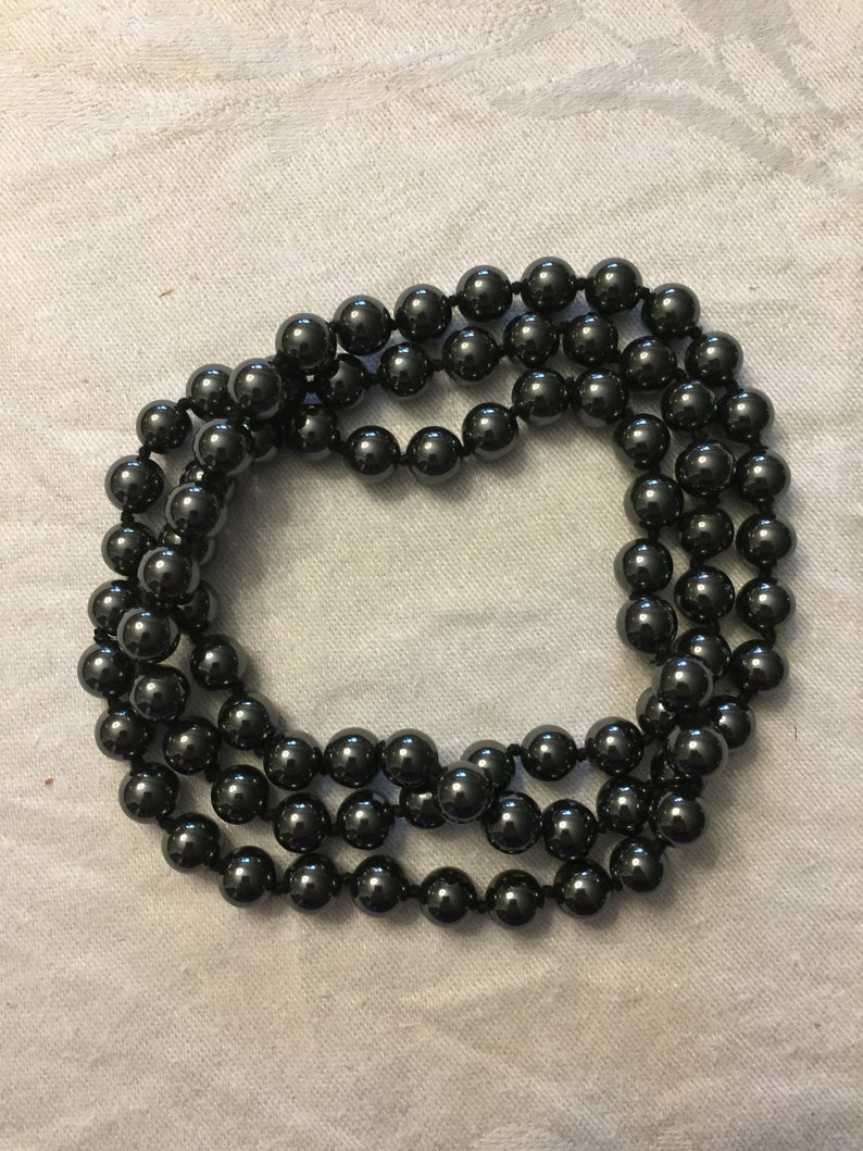 Vintage Glass Bead Multi-facet Necklace Retro Necklace 80s 90s Necklace