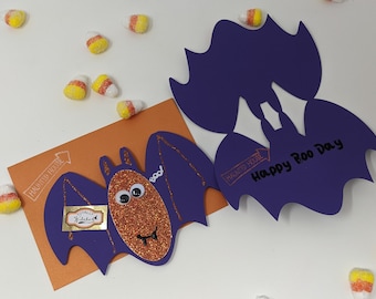 Tarjeta de Halloween de murciélago
