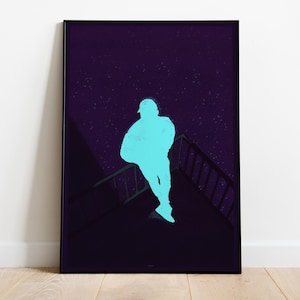 Still Dreaming, Vaporwave Night Art, Estetica sognante Urban Wallart - Poster con stampa di alta qualità, carta semilucida premium