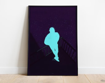 Vaporwave Night Poster - Dreamy Art Print - Retro Y2K Wall Decor