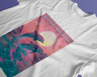 Koszulka Vaporwave – Koszulka z grafiką delfina – Dreamcore Y2K Streetwear