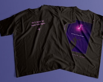 Koszulka z anime Y2K – japońska koszulka z grafiką Vaporwave – smutna, emo streetwear