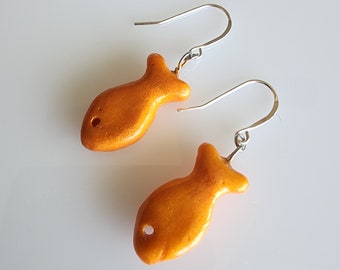 Boucles d'oreilles poisson rouge souriant