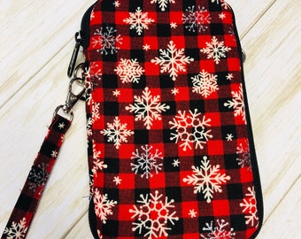 Cell phone wallet for women, boho wristlet wallet with strap, travel gifts for her, crossbody phone pouch, Christmas gifts for teenage girls