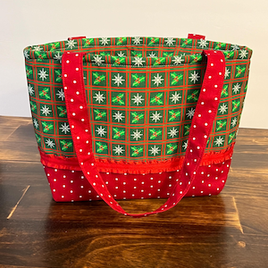 Christmas purse, holiday purse, Christmas gifts for mom, Shoulder bag for women, Christmas bag, holiday tote bag, red and green festive bag