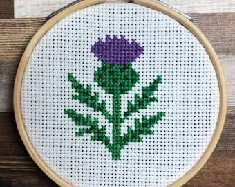 Thorny Thistle ~ Unbothered Bramble ~ Charming Wildflower ~ Mini Cross Stitch Pattern (PDF Download)