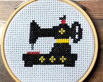 Sew Cute!  ~ Stitch and Sew  ~ Sewing all Day ~ Mini Cross Stitch Pattern (PDF Download)