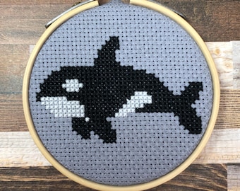 Orca You Glad You Found This? ~ A Little Dramatic, A Lot Aquatic ~ Whale, That Escalated Quickly ~ Mini Cross Stitch Pattern (PDF Download)