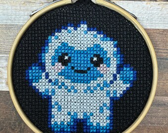 Yeti of Cuteness ~ Frosty Mountain Stitch ~ Cozy Winter Vibes & Funny Mini Cross Stitch Pattern (PDF Download)