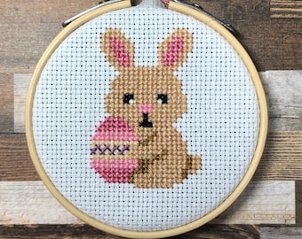 Some Bunny Ate All the Chocolate ~ Eggs-tra Mischievous Bunny ~ Resting Bunny Face ~ Mini Cross Stitch Pattern (PDF Download)