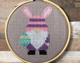 No Bunny Gnomes Trouble Like Me ~ Gnome Sweet Easter ~ Hippity Hoppity Gnomebody Stop Me ~  Mini Cross Stitch Pattern (PDF Download)